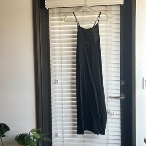 Zara Black cotton Gauze midi dresd